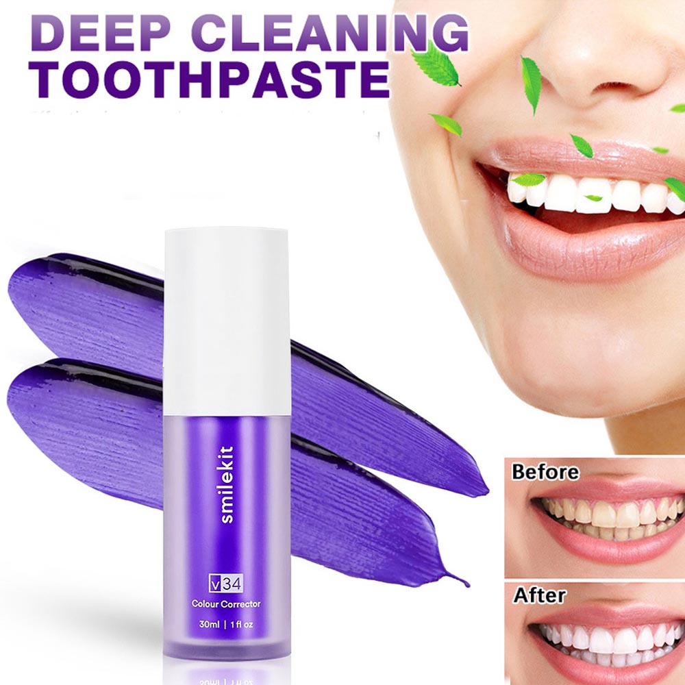 Teeth Whitening Foam Toothpaste - V34 produk pembersih gigi, produk pembersih