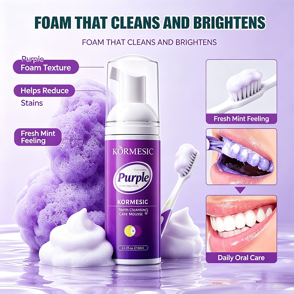Teeth Whitening Foam Toothpaste - Busa Pemutih Gigi Ungu V34 Penghilang