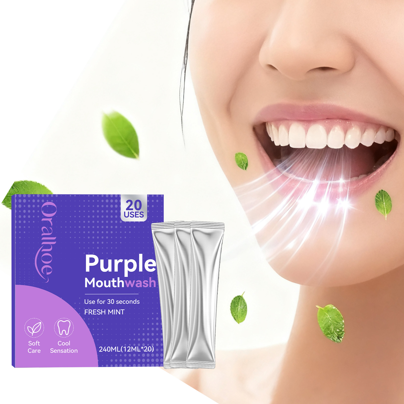 20 buah obat kumur berwarna un - Teeth Whitening Gum ulasan dan harga
