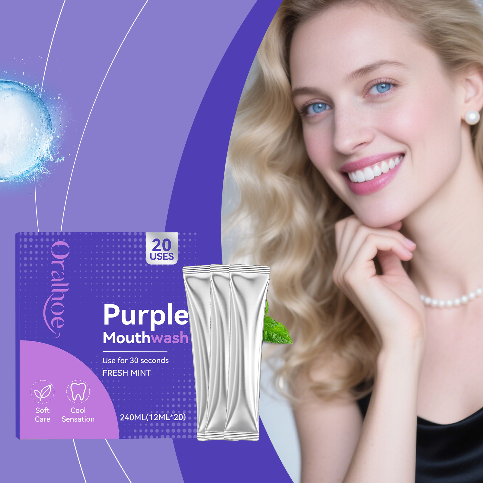20 buah obat kumur berwarna un - Teeth Whitening Gum ulasan dan harga