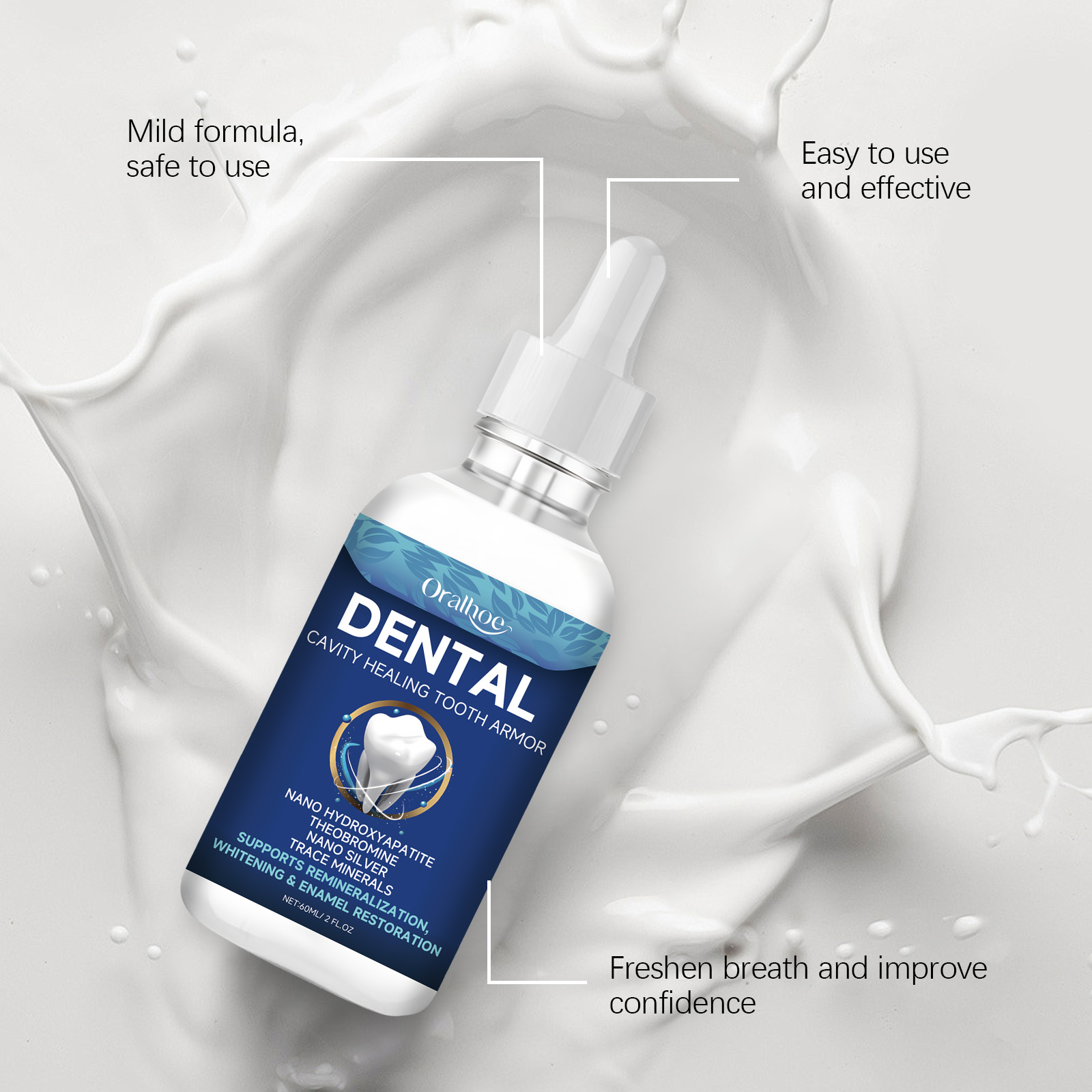 Serum Pemutih Gigi Oralhoe Cai - Teeth Whitening Gum ulasan dan harga