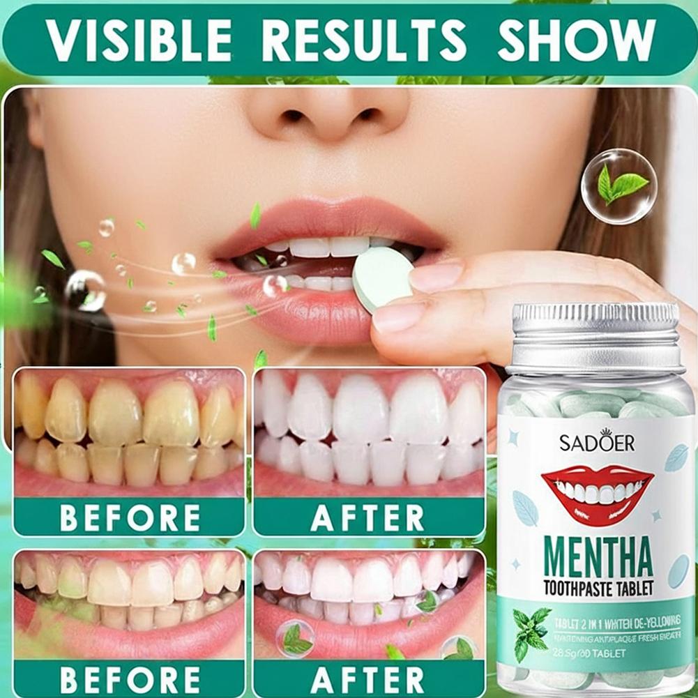 30 Buah Tablet Pasta Gigi Pada - Teeth Whitening Gum ulasan dan harga