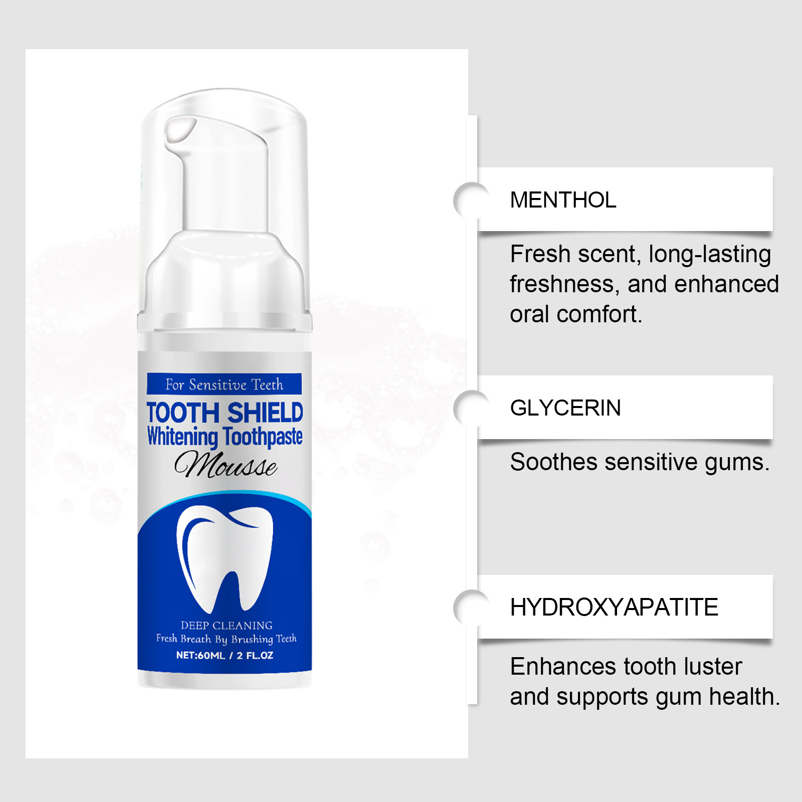 Pasta Gigi Pemutih Cerah Hydro - Teeth Whitening Foam Toothpaste ulasan dan harga