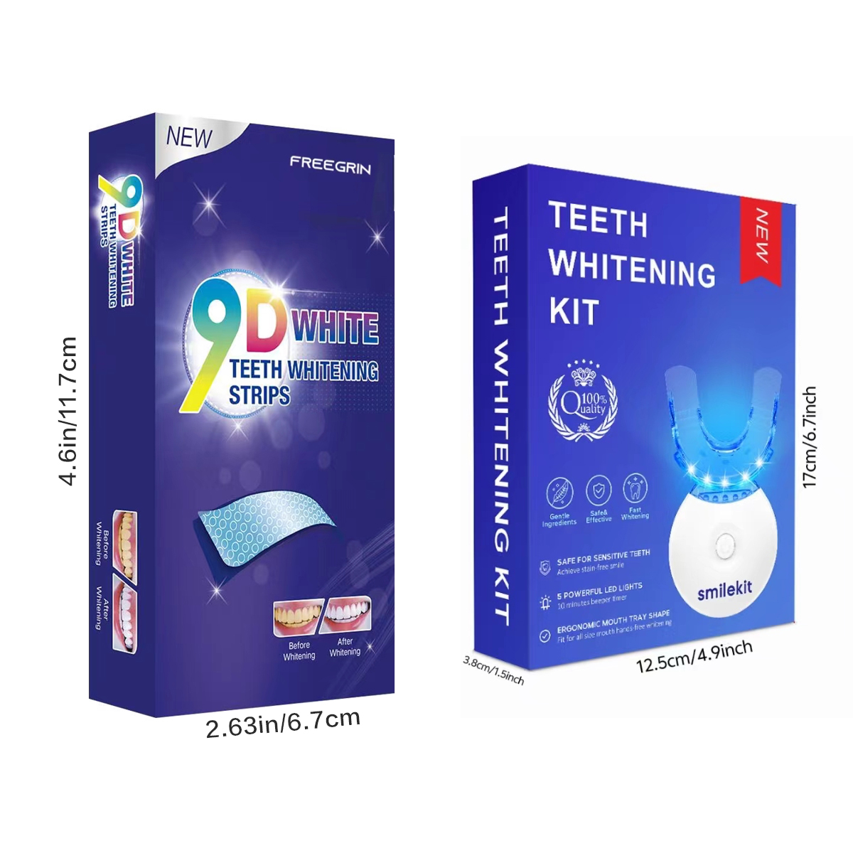 Kit pemutih gigi-5X lampu LED  - Teeth Whitening Levels ulasan dan harga