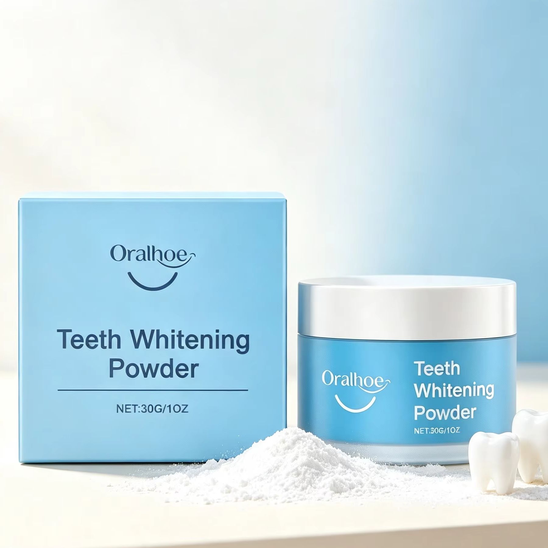Bubuk Gigi Oralhoe untuk Membe - Teeth Whitening Levels ulasan dan harga
