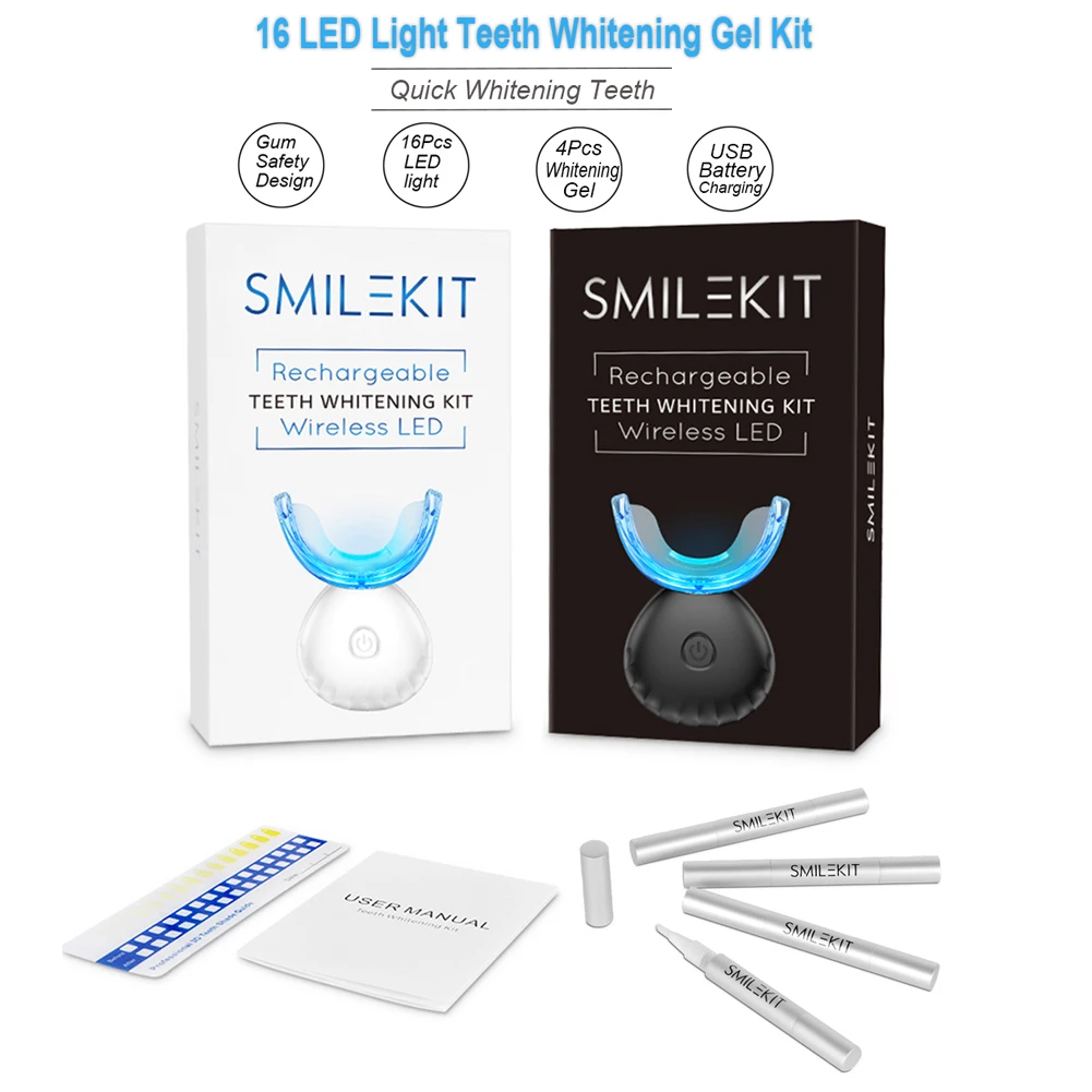 Kit pemutih gigi Mini 16 LED c - Teeth Whitening Levels ulasan dan harga