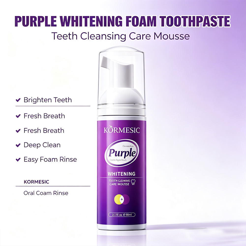 Busa Pemutih Gigi Ungu V34 Pen - Teeth Whitening Foam Toothpaste ulasan dan harga