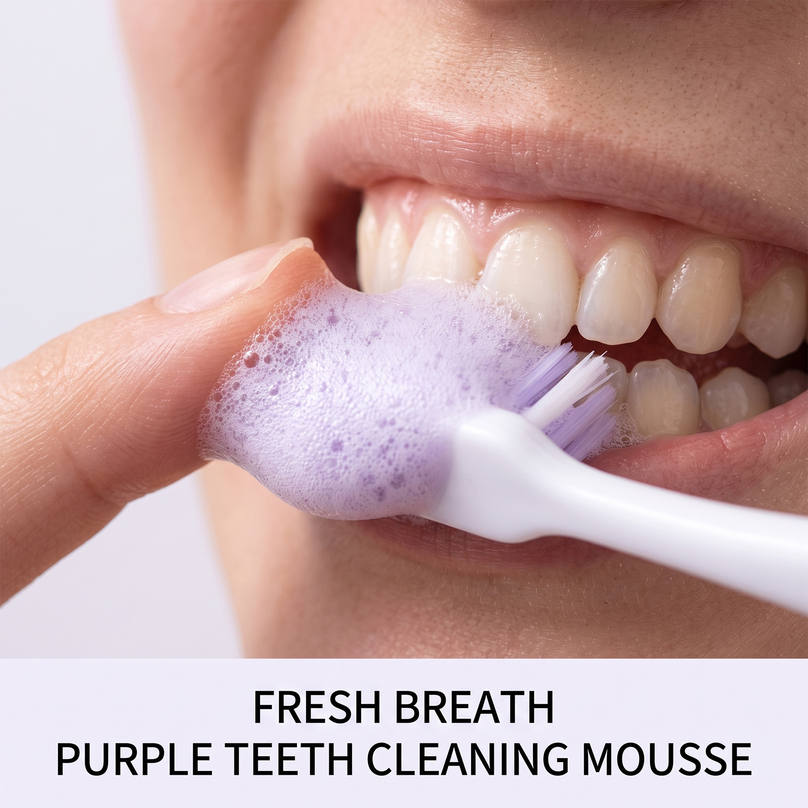 Pasta Gigi Ungu Busa Mousse Pe - Teeth Whitening Foam Toothpaste ulasan dan harga