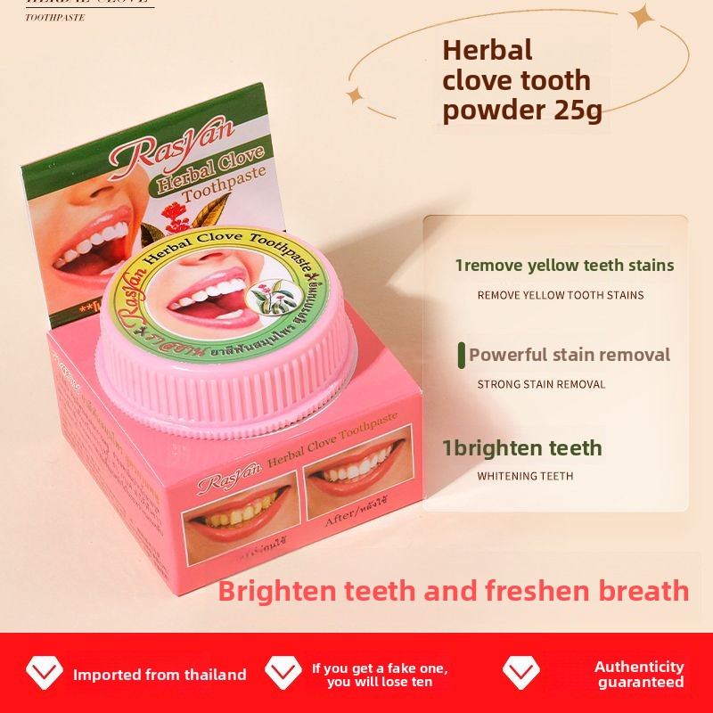 Bubuk Gigi Cengkeh/Kelapa Thai - Teeth Whitening Levels ulasan dan harga