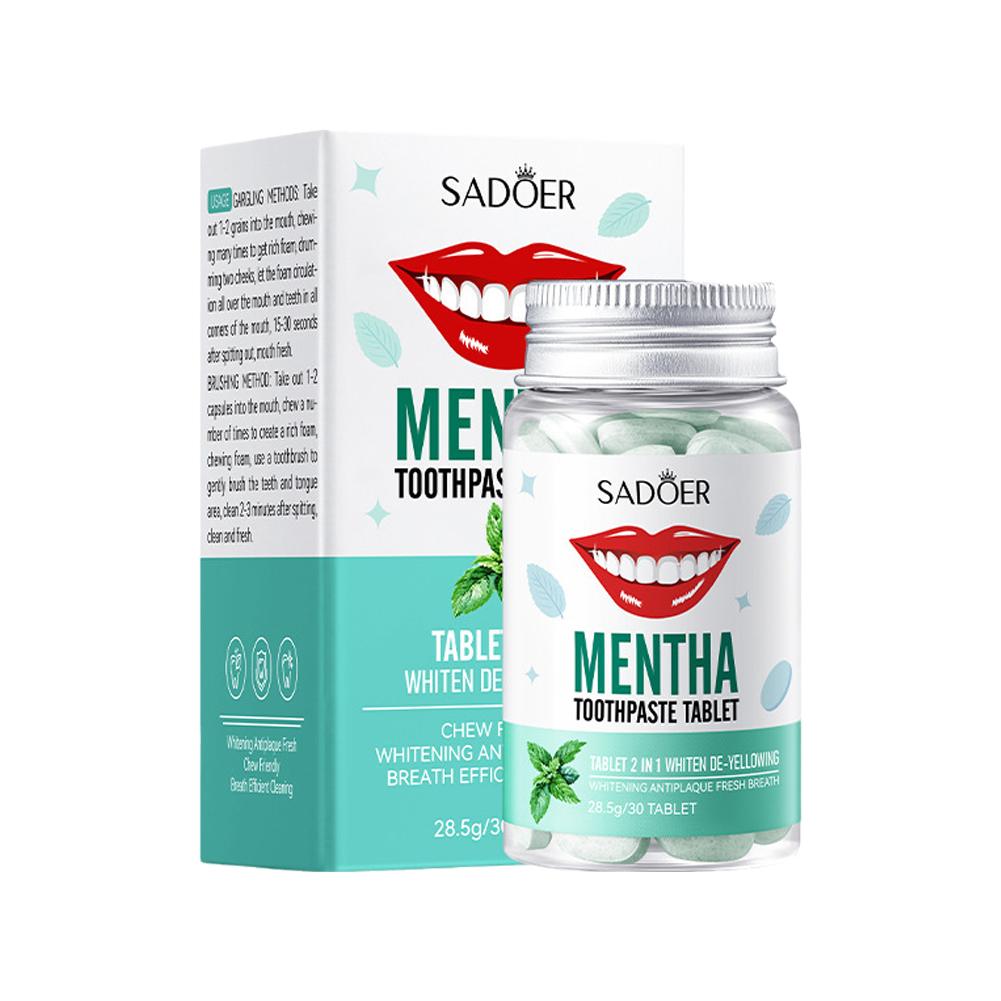 Tablet Pasta Gigi Padat Mint R - Teeth Whitening Levels ulasan dan harga